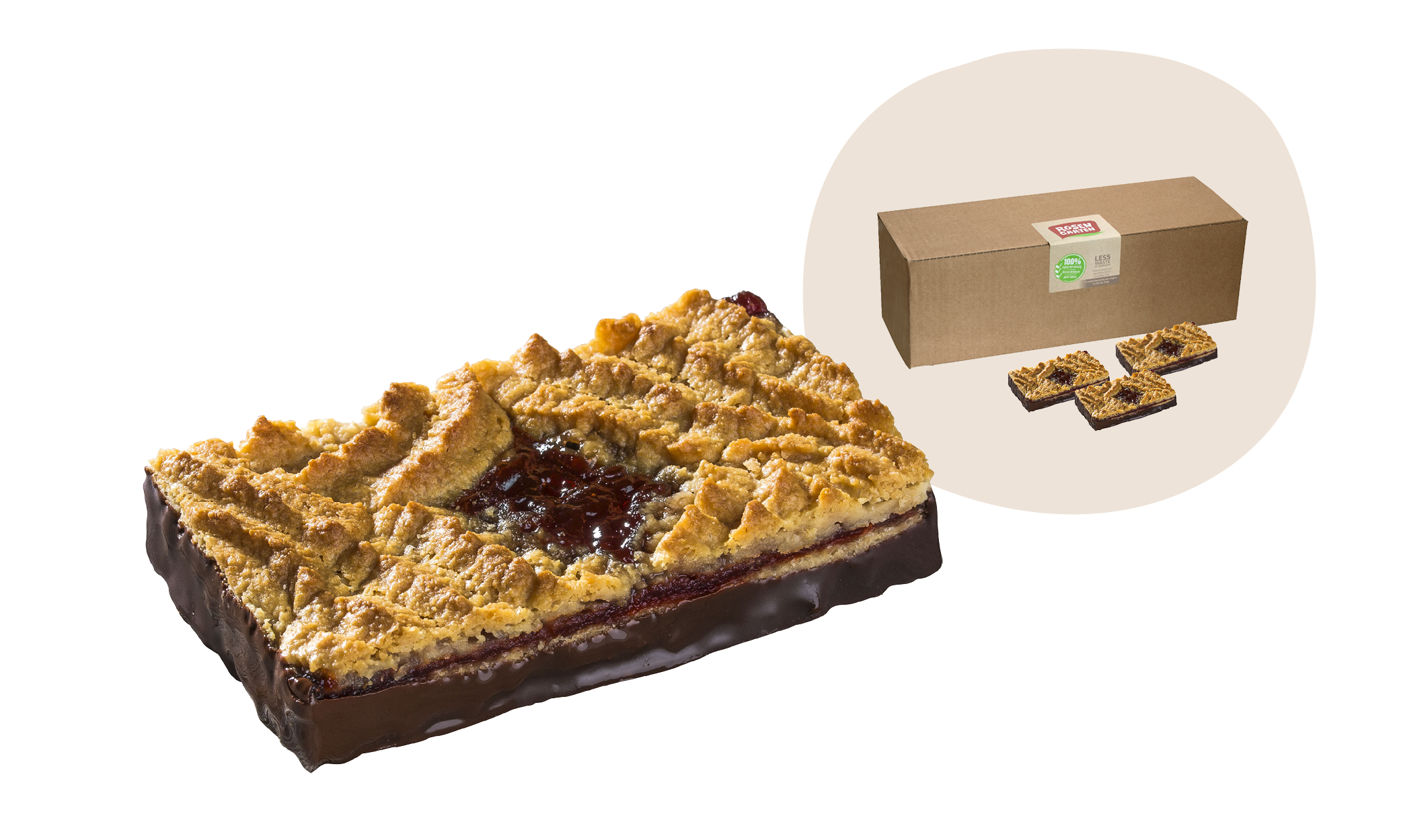 Rosengarten Kirsch-Marzipan-Schnitten 18 Stück 1350g