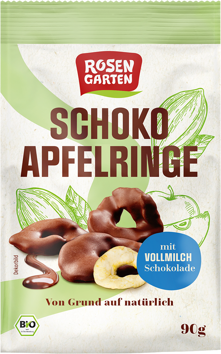 Rosengarten Schoko-Apfelringe 90g