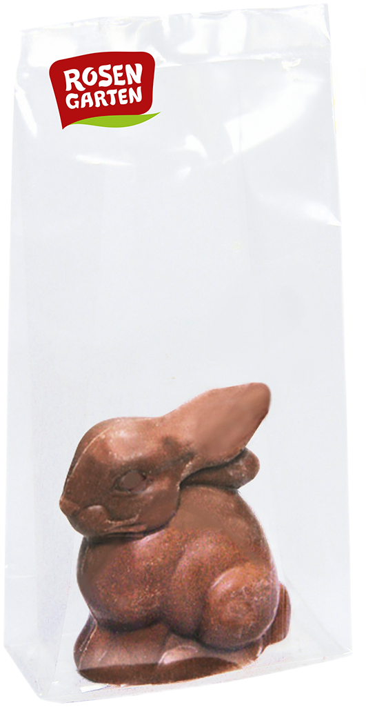 Rosengarten Vollmilch Osterhase mit Nougat gefüllt 25g/S