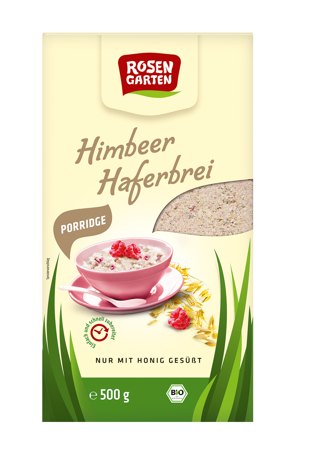 Rosengarten Porridge Himbeer-Haferbrei 500g