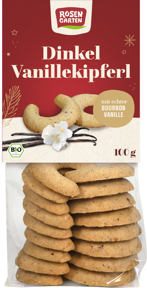 Rosengarten Dinkel-Vanille-Kipferl 100g/W