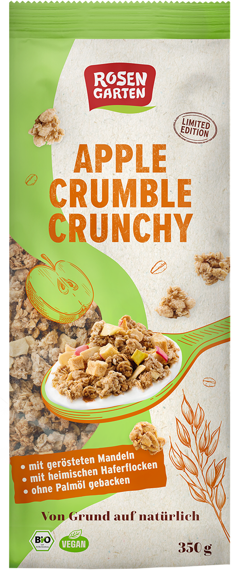 Rosengarten Apple-Crumble-Crunchy 350g/W