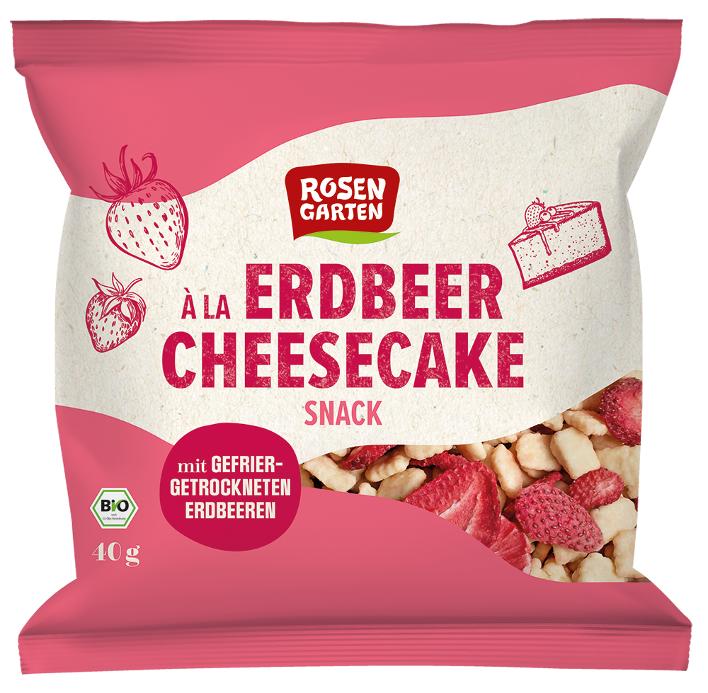 Rosengarten Erdbeer-Cheesecake-Snack-Mix 40g