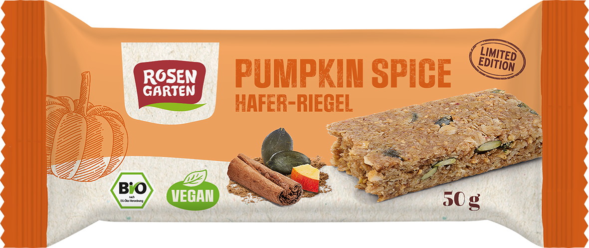 Rosengarten Pumpkin-Spice-Haferriegel 50g/W