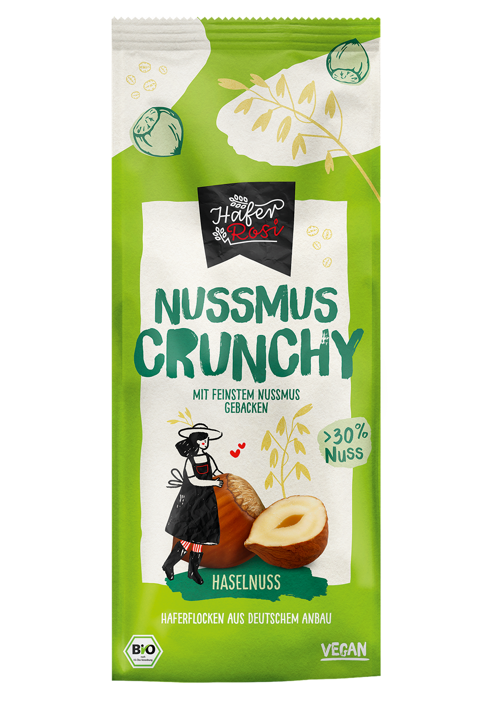 Rosengarten HaferRosi Nussmus-Crunchy Haselnuss 350g