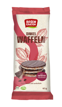 Rosengarten Dinkel-Waffeln Zartbitter 65g