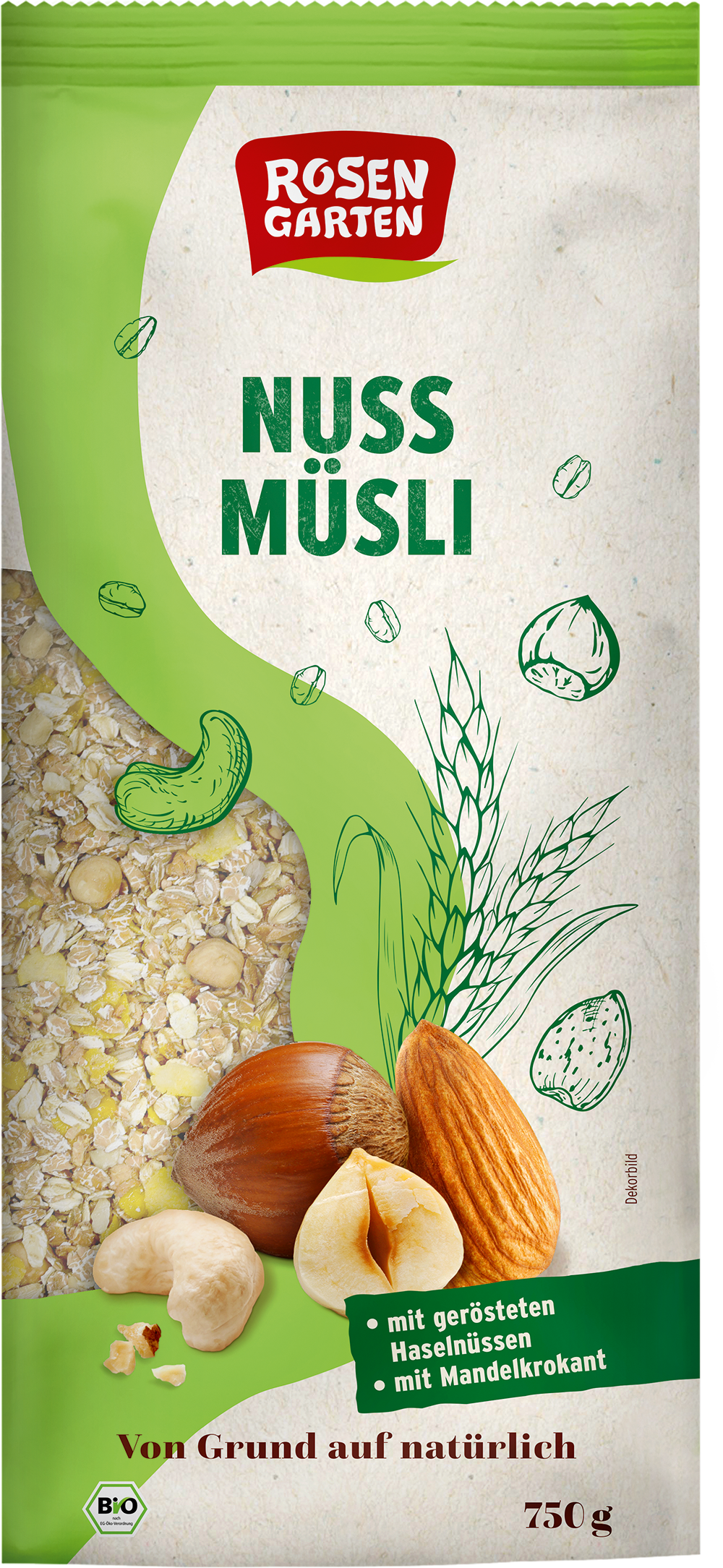 Rosengarten Nuss-Müsli 750g