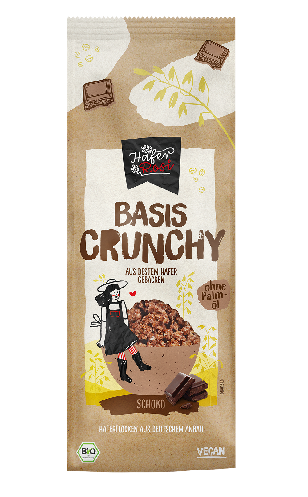 Rosengarten HaferRosi Basis-Crunchy Schoko 350g/A