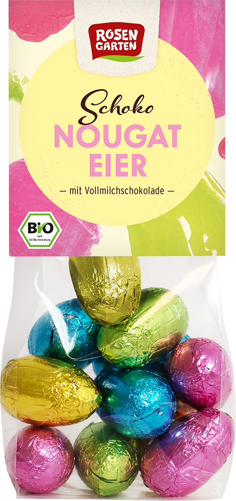 Rosengarten Schoko Nougat-Eier 100g/S