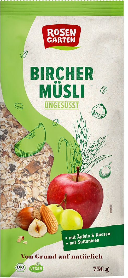 Rosengarten Bircher Müsli 750g 
