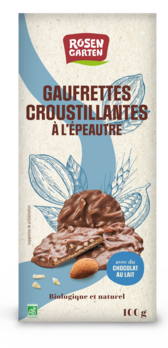 Rosengarten Dinkel-Knusperwaffeln Vollmilch 100g