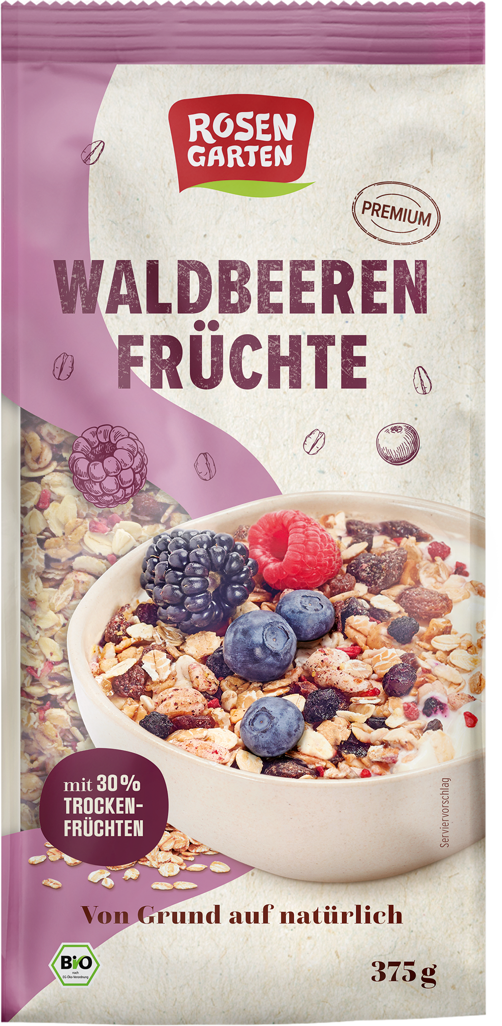 Rosengarten Waldbeeren-Früchte-Müsli 375g