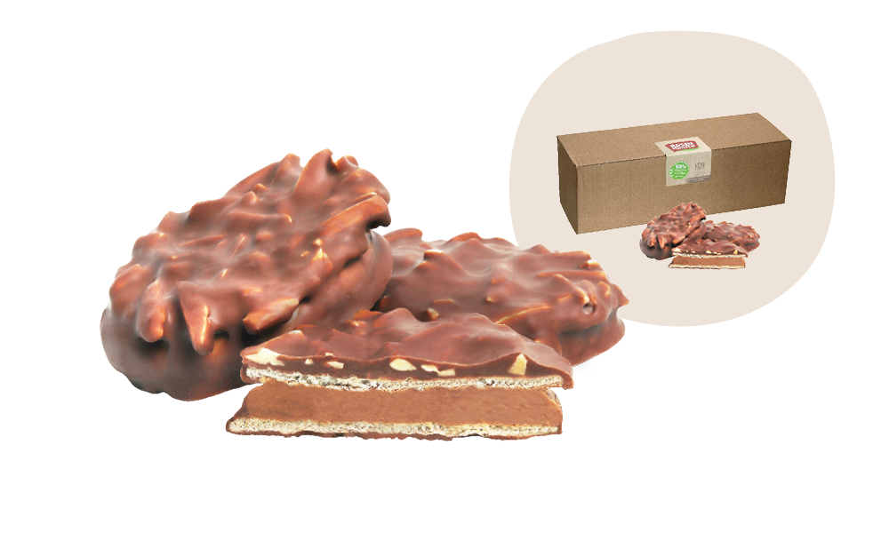 Rosengarten Nougat-Waffel Mandelsplitter 32 Stück 960g
