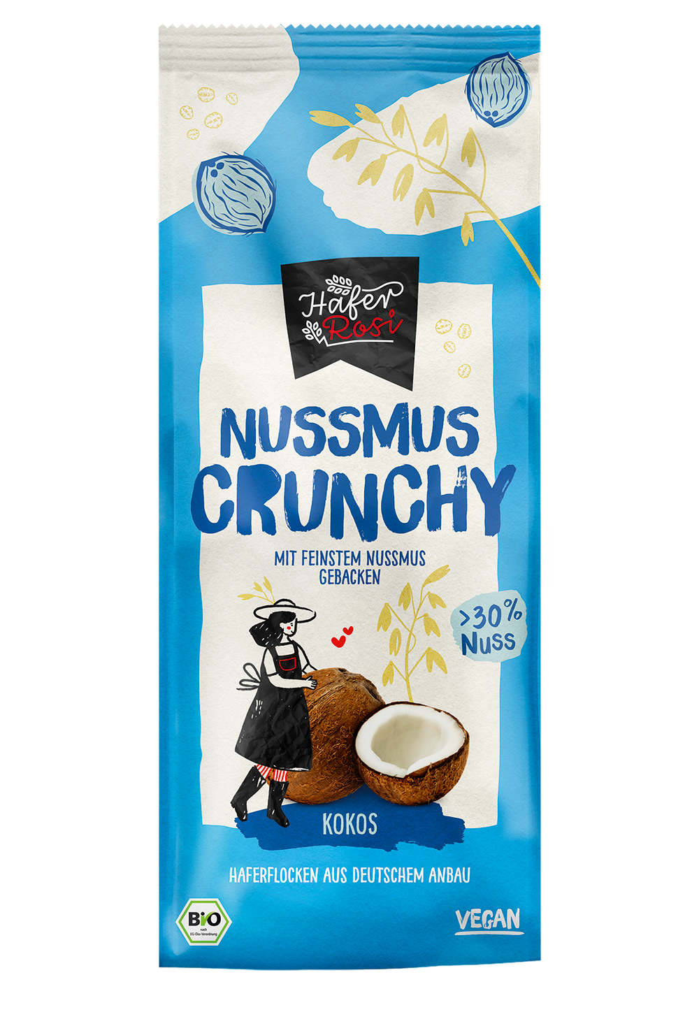 Rosengarten HaferRosi Nussmus-Crunchy Kokos 350g
