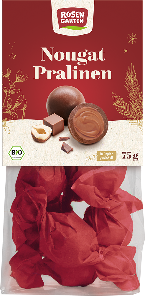 Rosengarten Nougat-Pralinen 75g/W