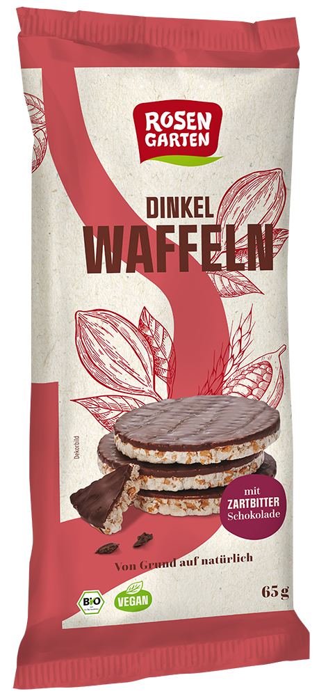 Rosengarten Dinkel-Waffeln Zartbitter 65g/A