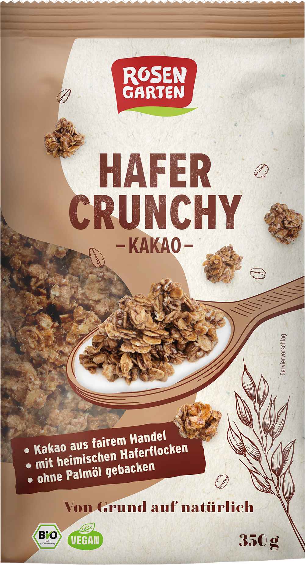Rosengarten Hafer-Crunchy Kakao 350g
