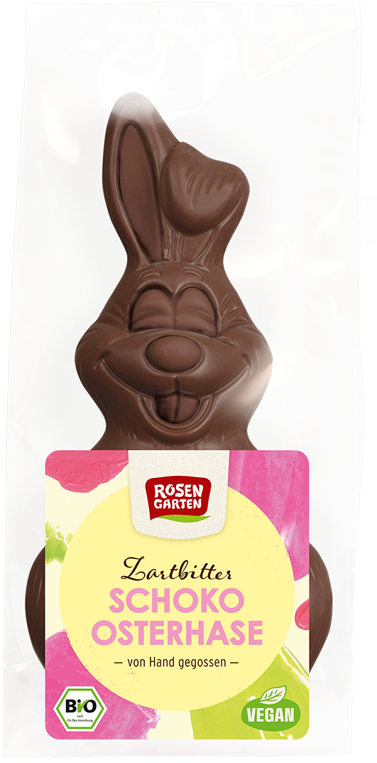 Rosengarten Zartbitter-Osterhase vegan 80g/S
