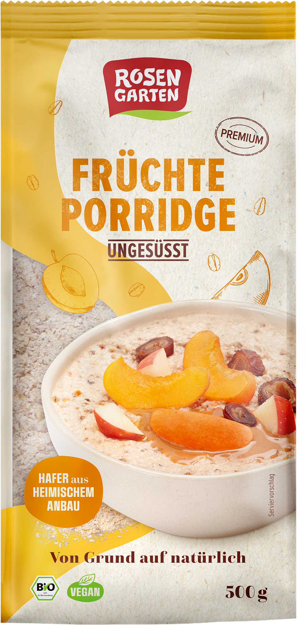 Rosengarten Porridge Früchte ungesüßt 500g