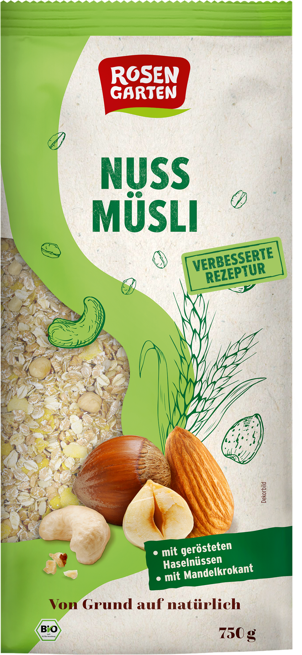 Rosengarten Nuss-Müsli 750g
