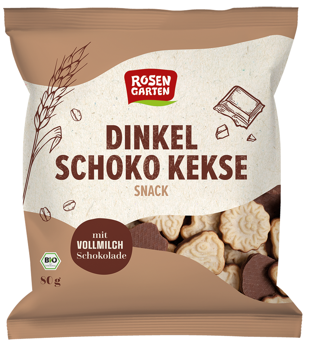 Rosengarten Dinkel-Schoko-Kekse Vollmilch 80g