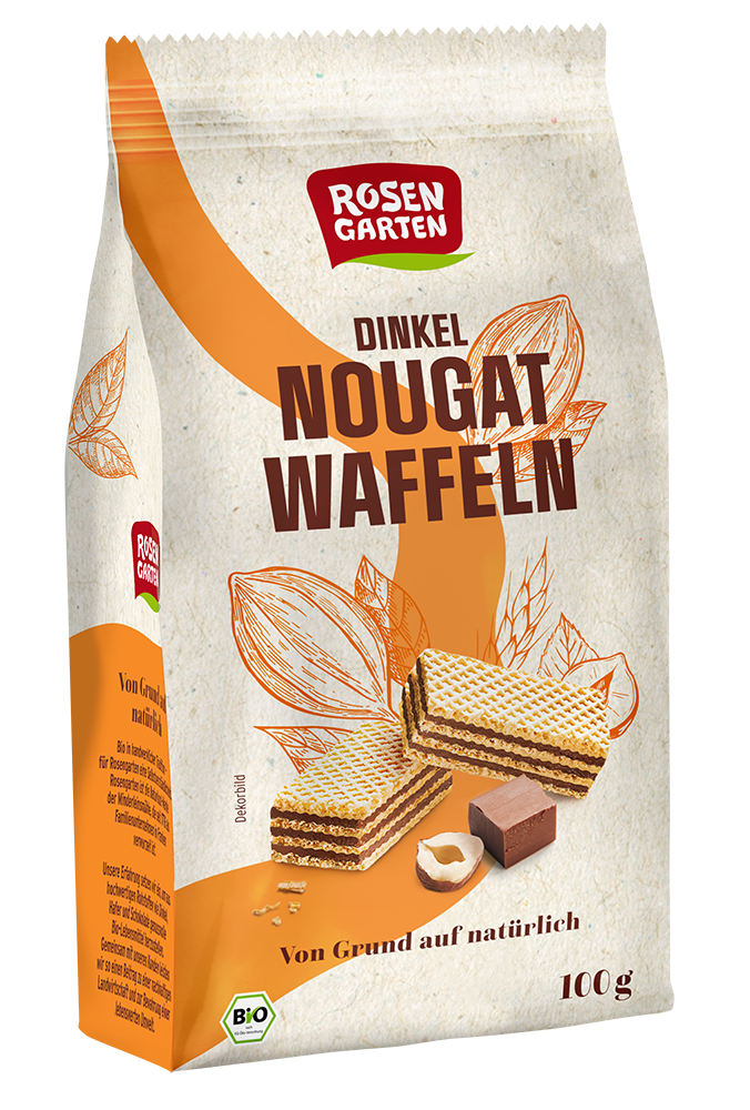 Rosengarten Dinkel-Nougat-Waffeln 100g Rosengarten Dinkel-Nougat-Waffeln 100g