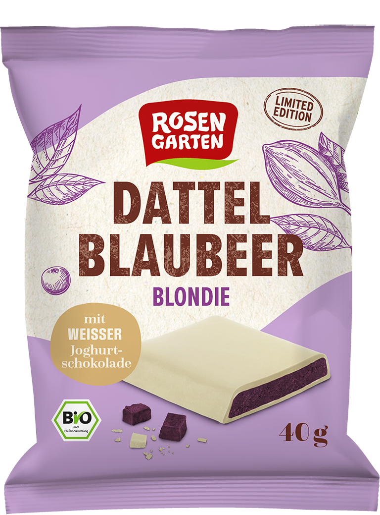 Rosengarten Dattel-Blaubeer-Blondie 40g/S