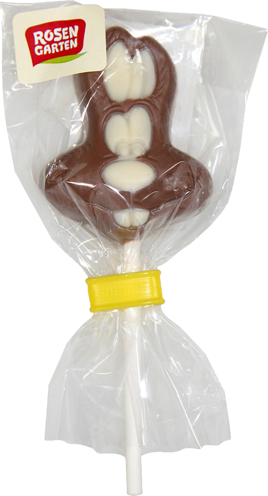 Rosengarten Schoko-Lolly "Osterhase" weiß geschminkt 15g/S