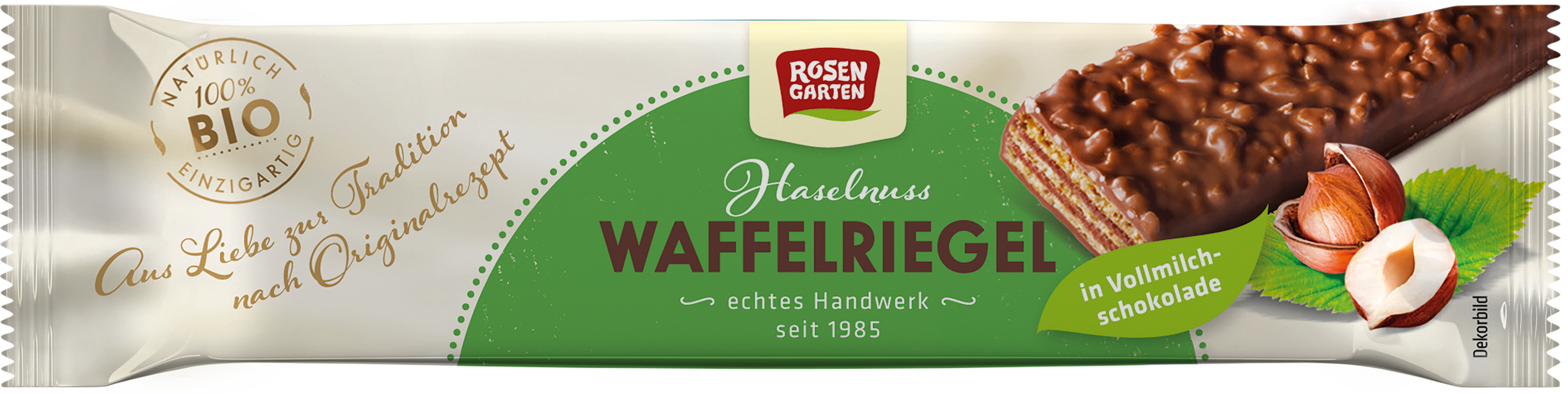 Rosengarten Haselnuss-Waffelriegel 35g