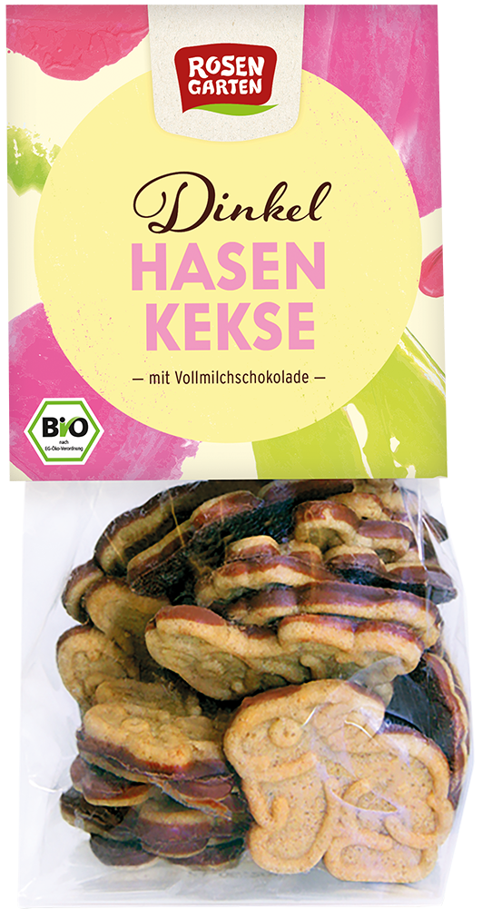Rosengarten Dinkel Osterhasen-Kekse Vollmilch 150g/S