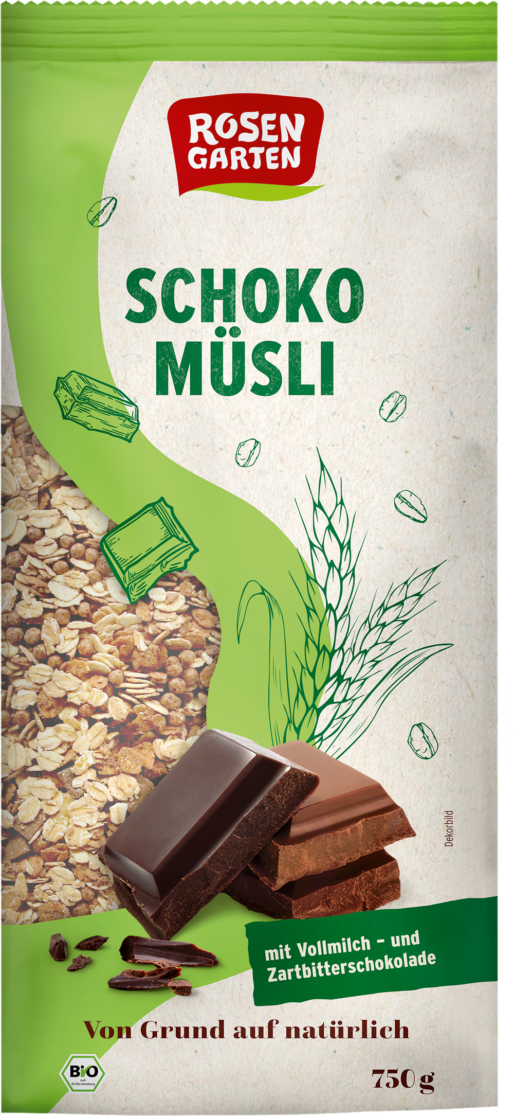 Rosengarten Schoko-Müsli 750g